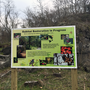 Poster at Belle Island