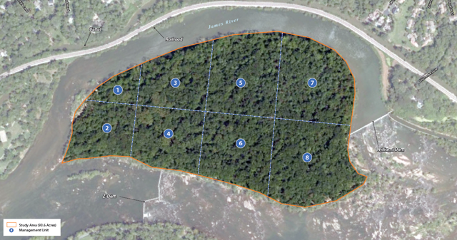 Williams Island Study Area Map