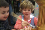 kids painting vase stand